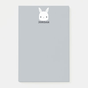 Niedliches kleines Hasen mit Personalisiertem Name Post-it Klebezettel