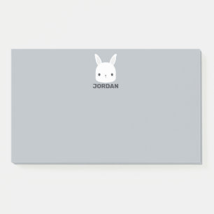 Niedliches kleines Hasen mit Personalisiertem Name Post-it Klebezettel
