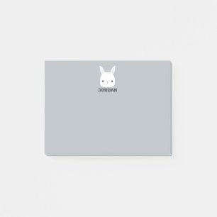 Niedliches kleines Hasen mit Personalisiertem Name Post-it Klebezettel