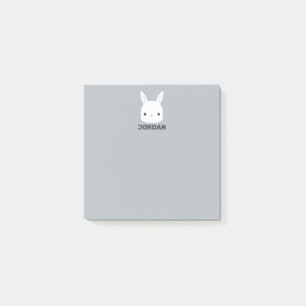 Niedliches kleines Hasen mit Personalisiertem Name Post-it Klebezettel