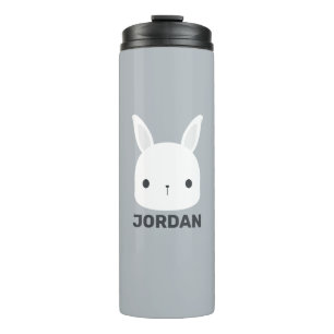 Niedliches kleines Hasen mit Personalisiertem Name Thermosbecher