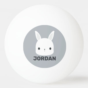 Niedliches kleines Hasen mit Personalisiertem Name Tischtennisball
