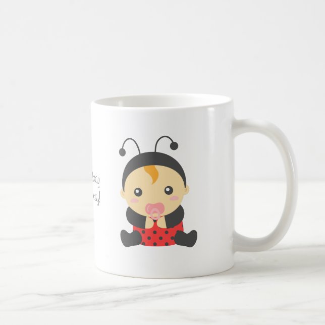 Niedliches kleines Marienkäfer-Baby-Mädchen Kaffeetasse (Rechts)