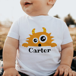 Niedliches Kleines Monster Baby Kind Personalisier Baby T-shirt