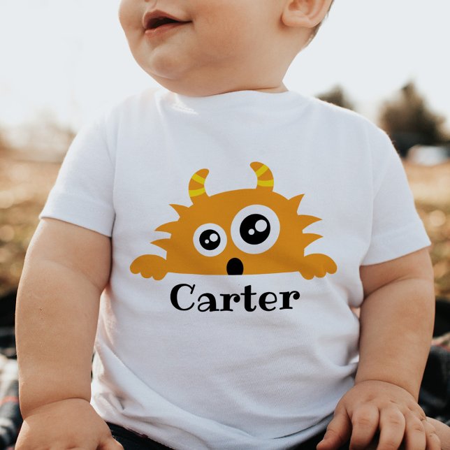 Niedliches Kleines Monster Baby Kind Personalisier T-shirt (Von Creator hochgeladen)