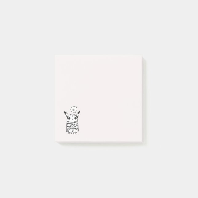 Niedliches kleines Monster Post-it Klebezettel (Vorderseite)