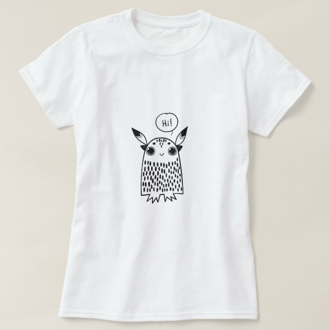 Niedliches kleines Monster T-Shirt (Design vorne)