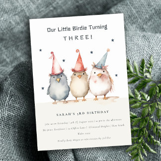 Niedliches kleines Party Vögel jedes Alters Kinder Einladung