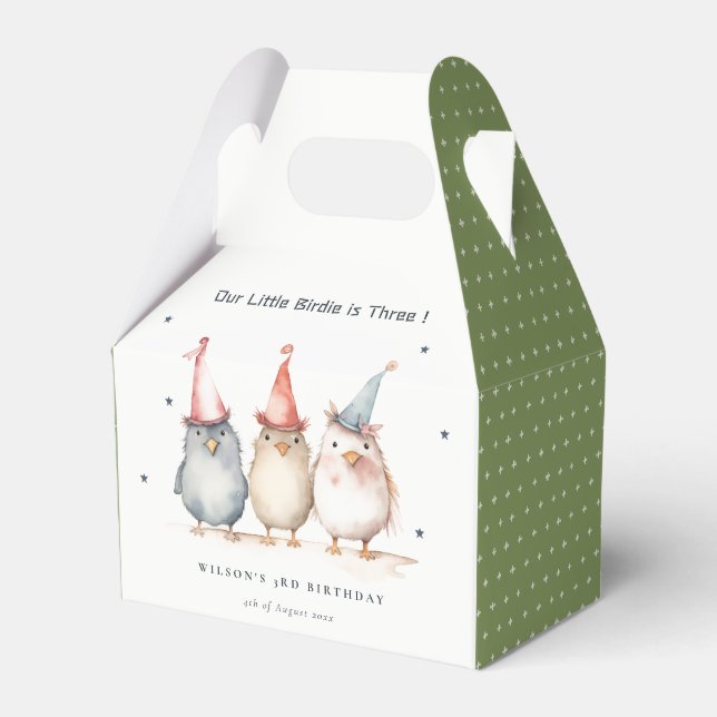Niedliches kleines Party Vögel jedes Alters Kinder Geschenkschachtel (Vorderseite)