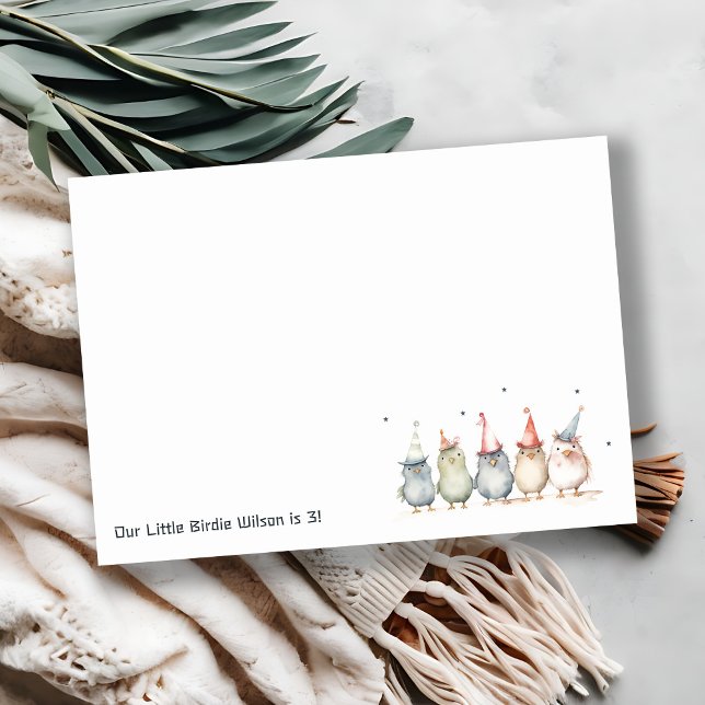 Niedliches kleines Party Vögel jedes Alters Kinder Mitteilungskarte (Von Creator hochgeladen)