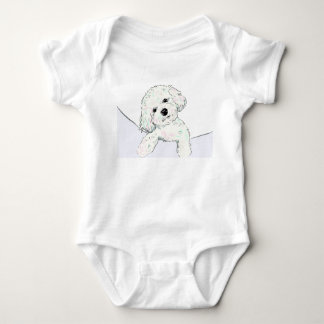 Niedliches kleines Poodal in der Tasche Baby Strampler