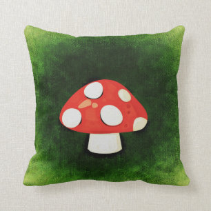 Niedliches kleines Rotes Pilz Kissen