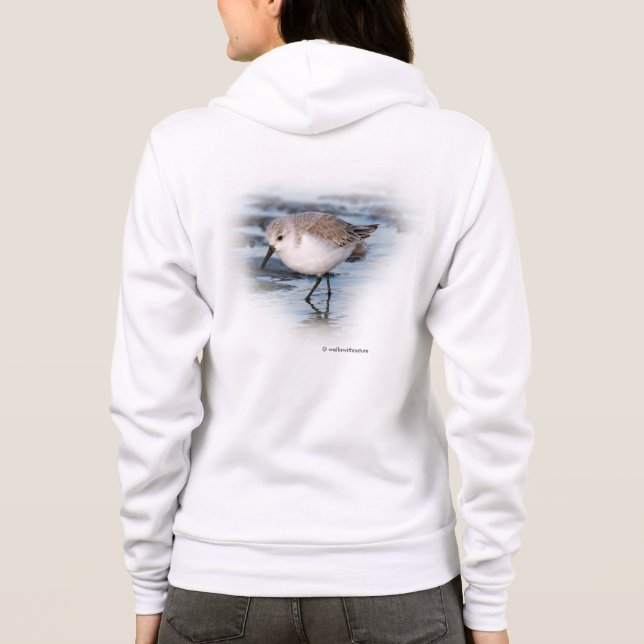 Niedliches Kleines Sanderling am Strand Hoodie (Rückseite)