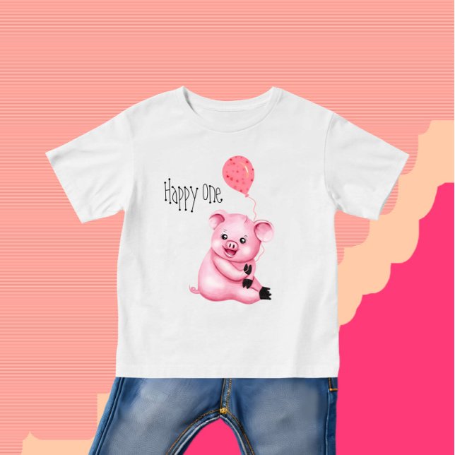 Niedliches kleines Schwein Baby T-shirt (Von Creator hochgeladen)