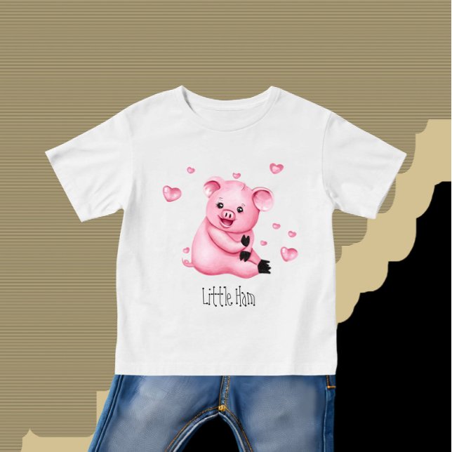 Niedliches kleines Schwein Baby T-shirt (Von Creator hochgeladen)