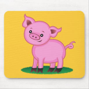 Niedliches kleines Schwein Mousepad
