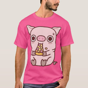 Niedliches kleines Schweinefleisch essen Hawaiiani T-Shirt