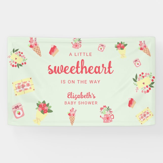 Niedliches kleines Sweetheart auf der Way Baby Dus Banner (Horizontal)