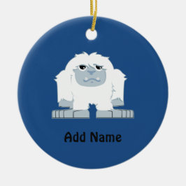 Niedliches kleines Yeti Keramikornament