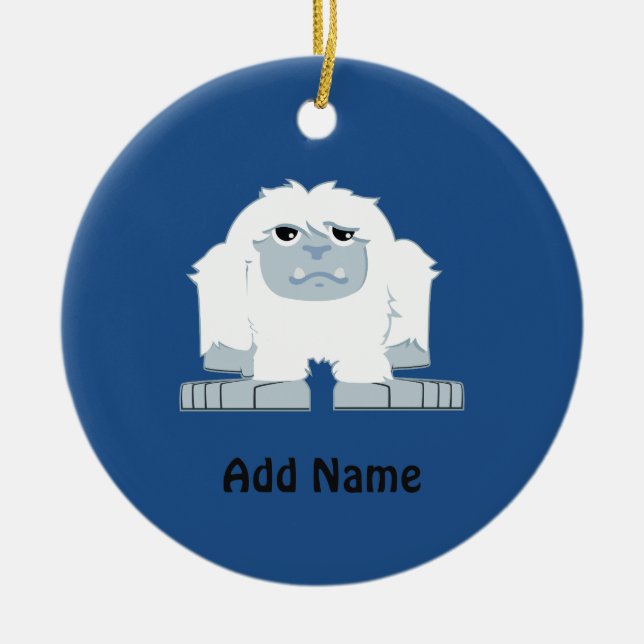 Niedliches kleines Yeti Keramikornament (Vorne)