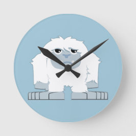 Niedliches kleines Yeti Runde Wanduhr