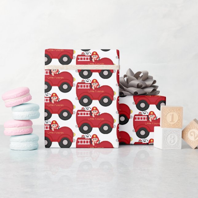 Niedliches Kleinkind in Party-Kachelverpackung Geschenkpapier (Babyparty)
