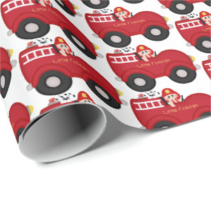 Niedliches Kleinkind in Party-Kachelverpackung Geschenkpapier