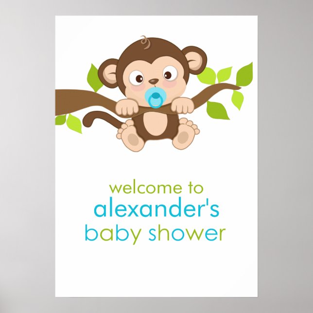 Niedliches Kleinkind-Kinderduschposter Poster (Vorne)