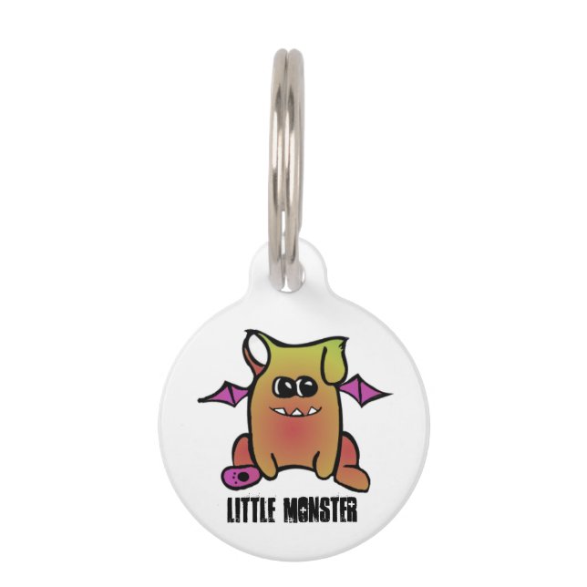 Niedliches Kleinmonster-ID-Tag Haustiermarke (Vorderseite)