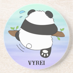 Niedliches Kletterpanda - Doppelseitige Vorderseit Getränkeuntersetzer