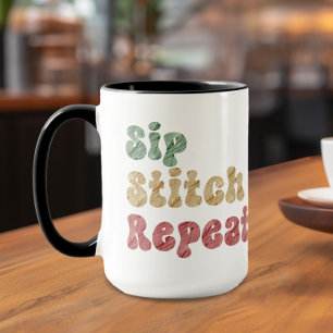 Niedliches Knetnähen des Knetkopfes Tasse