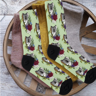 Niedliches Koala-Bär Grün Australische Tierwelt Fl Socken