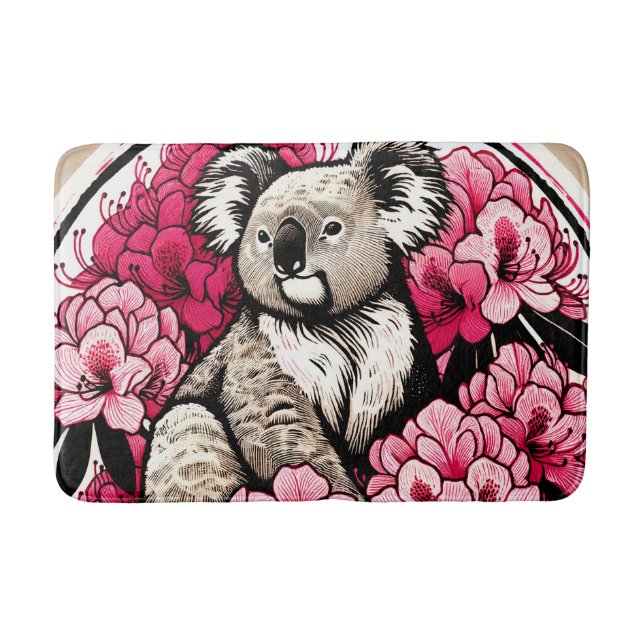 Niedliches Koala Bären Kunstwerk Koalas Kunst Badematte (Vorderseite)