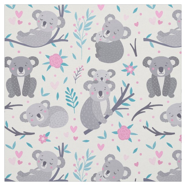 Niedliches Koala-Bärenmuster Stoff (Muster)