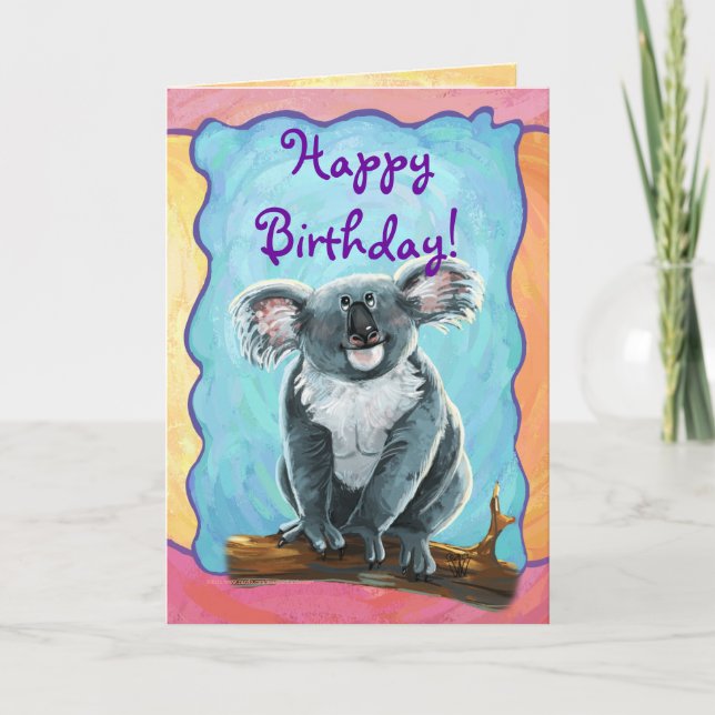 Niedliches Koala Bear Party Center Karte (Vorderseite)