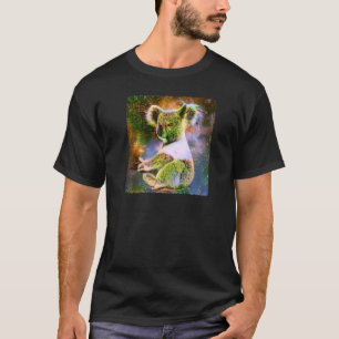 Niedliches Koala Grünwald Naturmuster Koal T-Shirt