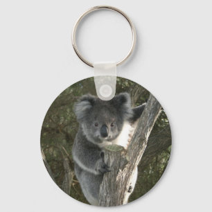 Niedliches Koala klettert auf einen Baum Schlüsselanhänger