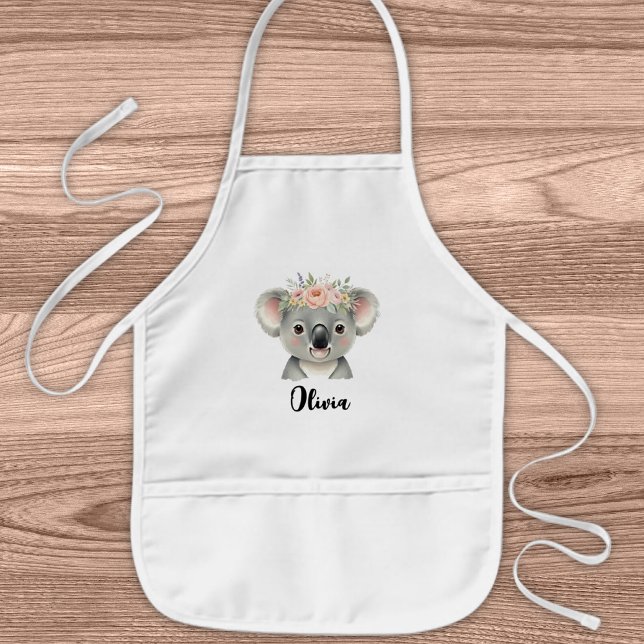 Niedliches Koala mit Blumenkrone  Kinderschürze (Von Creator hochgeladen)