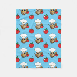 Niedliches Kochen Owl Cartoon Fleecedecke