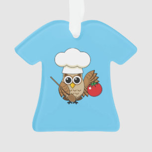 Niedliches Kochen Owl Cartoon Ornament