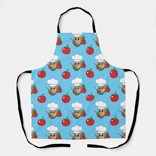 Niedliches Kochen Owl Cartoon Schürze (Vorderseite)