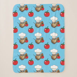 Niedliches Kochen Owl Cartoon Sherpadecke