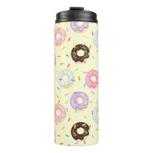 Niedliches Konditorgeschäft Sprinkles Donuts Muste Thermosbecher