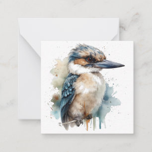 Niedliches Kookaburra an einer Zweigstelle Mitteilungskarte