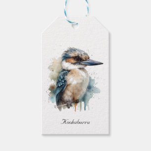 Niedliches Kookaburra auf Zweig, Brauch Geschenkanhänger