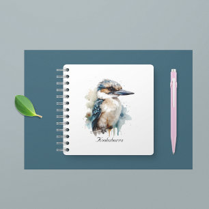 Niedliches Kookaburra auf Zweig, Brauch Notizbuch