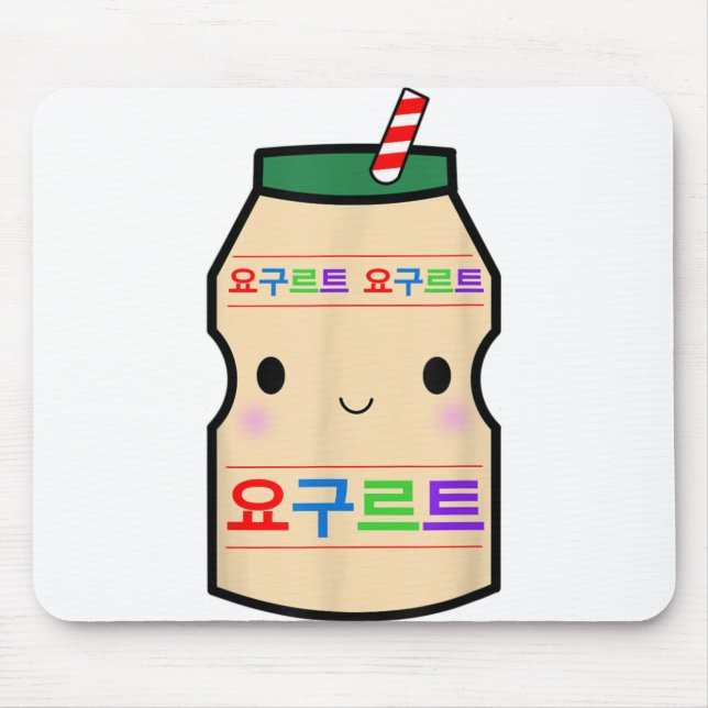 Niedliches koreanisches Yogurt Drink Shirt Kpop Ko Mousepad (Vorne)