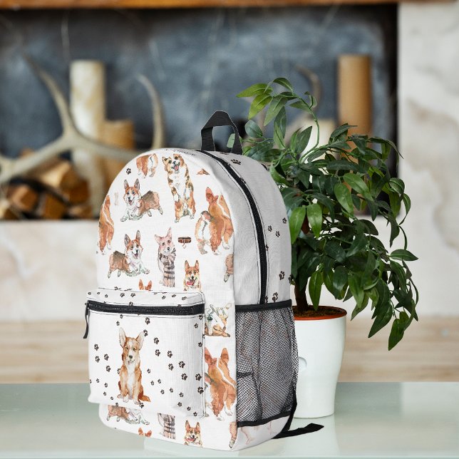 Niedliches Korgi-Dog-Monogramm Bedruckter Rucksack (Von Creator hochgeladen)