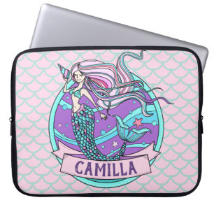 Niedliches köstliches rosa personalisiertes der laptopschutzhülle