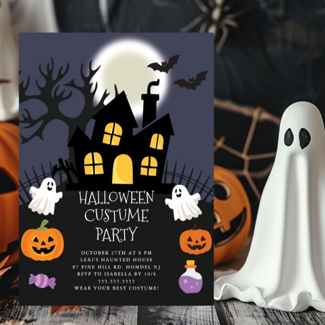 Niedliches KostümHalloween-Party Einladung (Von Creator hochgeladen)